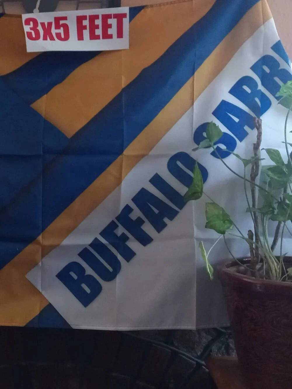 Buffalo Sabres Diagonal NHL 3X5 Feet Flag Banner Pole or Wall Decor